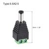 sourcing map 5Pcs 5.5x2.5mm DC Power Jack Plug Adapter Connector for LED Strip CCTV Camera Cable Wire Ends