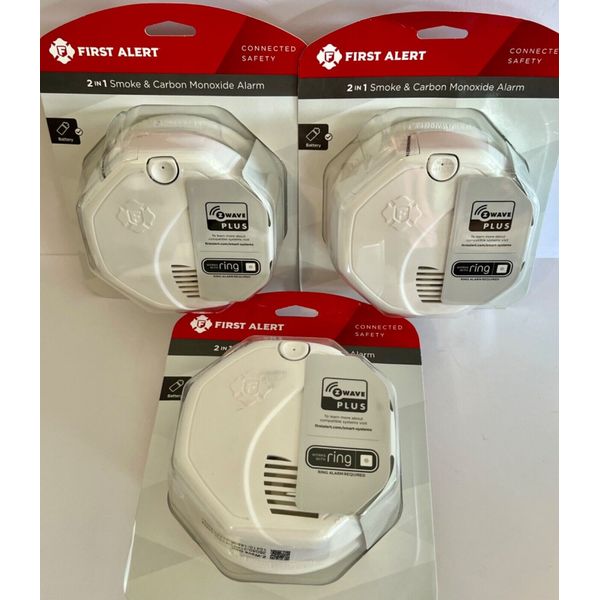 First Alert 2 In 1 Smoke And Carbon Monoxide Alarm  LOT OF 3 NEW Open Box