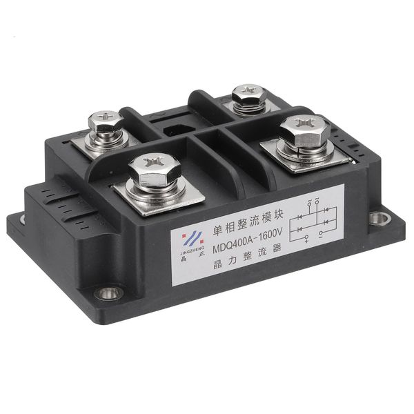 PATIKIL MDQ400A Rectifier Diode, 1 Pcs Bridge Rectifier 400A 1600V Electronic Silicon Diodes for Converting AC Power to DC Power, Black
