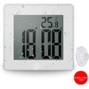 Digital Shower Clock, Large LCD Display Waterproof Timer for Shower, Suction Cup
