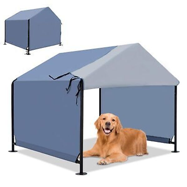 Dog Shade Shelter 4'x4'x3.6' for Large Dogs, Pet Outdoor Tent with Upgraded D...