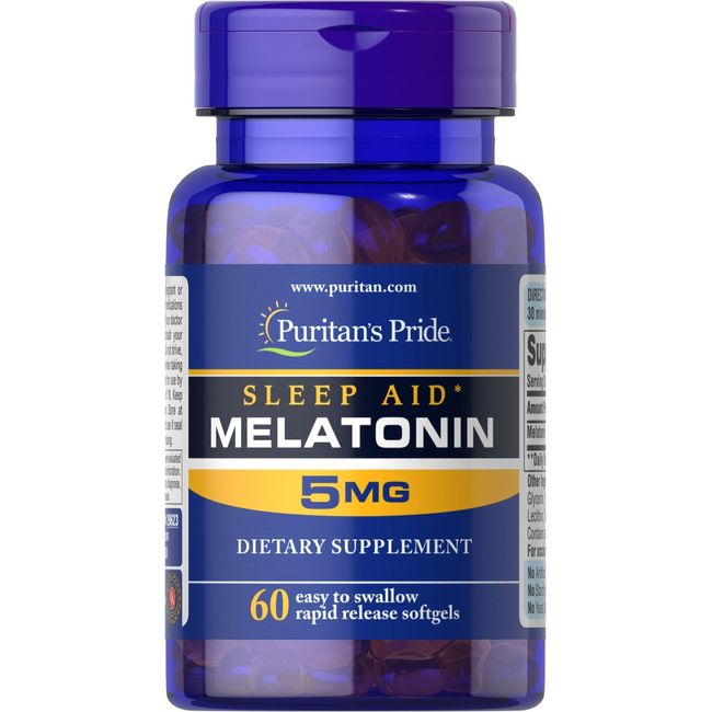 Puritan's Pride Extra Strength Melatonin 5 mg - 60 Softgels