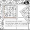 2 x Stencil for Tiled Surface - Bathroom Kitchen 6" (152mm) Canterbury
