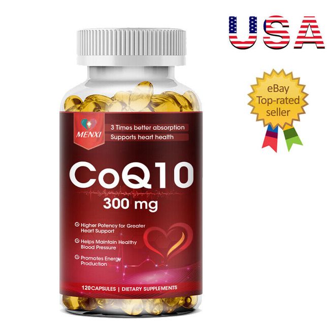 Coenzyme Q-10 CoQ10 Antioxidant, Increase Energy & Stamina, Heart Health Support