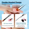 Morovan Poly Gel Slip Solution Kit: 4oz Slip Solution Liquid for Poly Gel Nails Dual-Ended Brush Pusher for Beginner