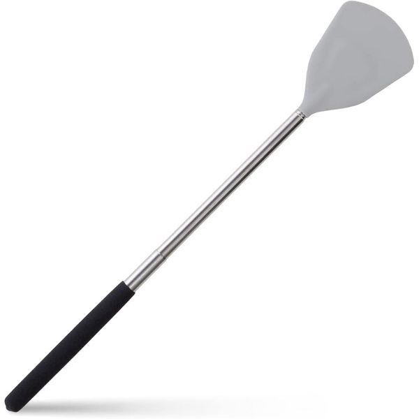 ROUNDS Cream Applicator for Back Telescopic Stick Lotion Ointment Gray 
