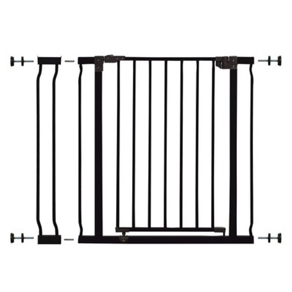 Walk Thru Baby Safety Gate Set  with 3.5inch Extension Panel Fits 29.5-36.5inch