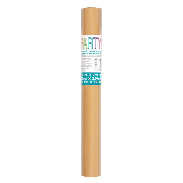 Unique 40970 Kraft Paper Table Runner Roll-2.2 m, Brown