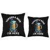 Climbing Towers and Beer Tower Climber Technician Throw Pillow
