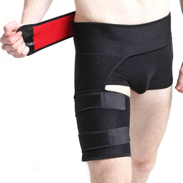 Groin Support, Hip Brace for Sciatica Pain Relief, Compression Groin Wrap for Thigh Joints Sciatica Pain, Hamstring, Quadriceps, Hip Arthritis, Groin Strap for Pulled Muscles, Hip Sleeve for Men Women