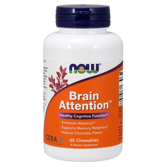 NOW Foods Brain Attention, 60 Chewables