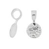 2PC Sterling Silver Glue on Flat Pad Pendant Bail, Bright Silver