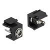 Delock Keystone Modul DC 5,5 x 2,1 mm Buchse schwarz
