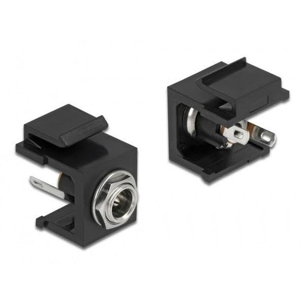 Delock Keystone Modul DC 5,5 x 2,1 mm Buchse schwarz