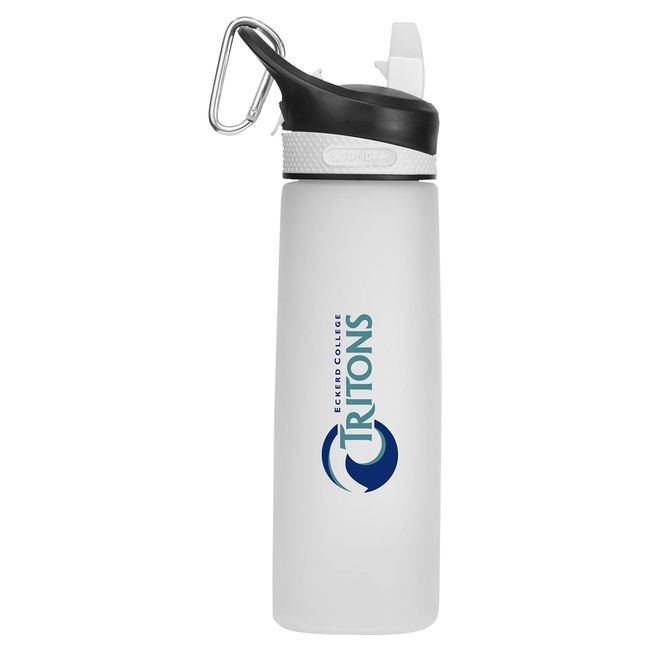 Eckerd College Tritan Plastic Frosted Sport Water Bottle, Design-1 - White