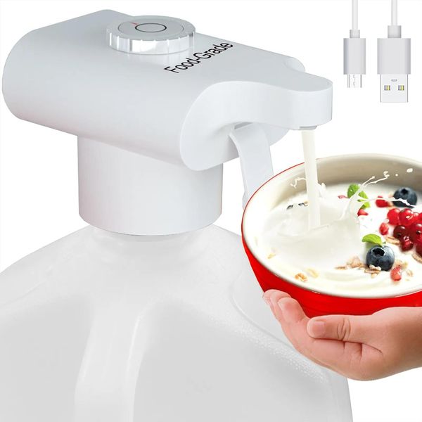 Automatic Drink Dispenser, Milk Dispenser for Fridge Gallon, USB Rechargeable Fo