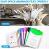TOOELMON Punched Pockets A4 Plastic Wallets 12 Pack A4 Folders Wallets Plastic Document Files Popper Wallets with Pocket