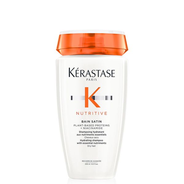 Kérastase Nutritive, Shampoo für normales bis leicht trockenes Haar, Feuchtigkeitsspendendes und revitalisierendes Haarbad, Ohne Parabene, Bain Satin Hydrating Shampoo, 250 ml