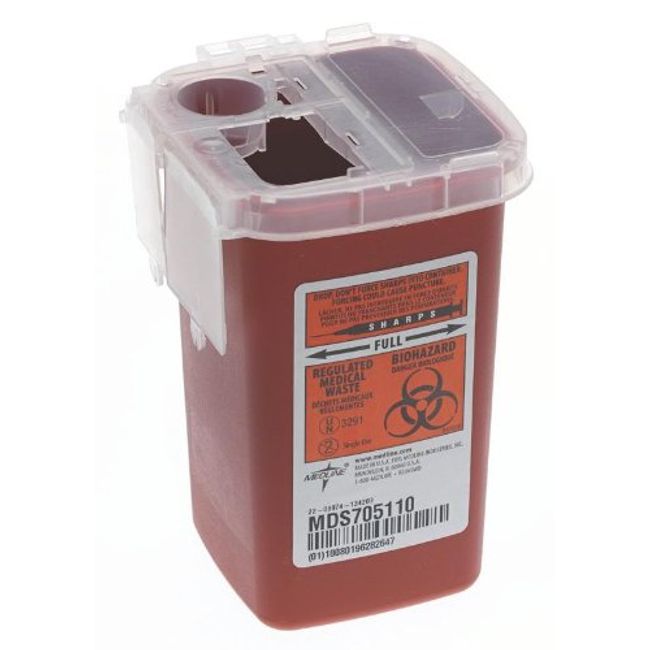 Quilt Container Container Disposal Needle Red Container Sharps