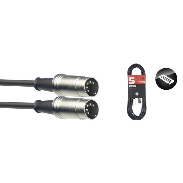 Stagg SMD2 2m DIN Male Connector MIDI Cable