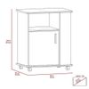 Tuhome Modern Engineered Wood Black Kit Lower Microwave Cabinet