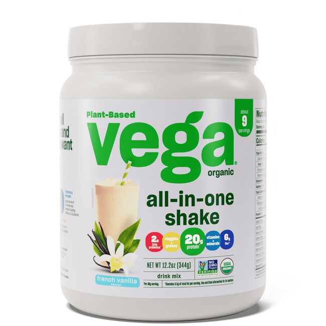 Vega One Organic All-inOne Plant Protein Powder French Vanilla 20gProtein 12.2oz