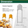 10 Values 350 Pcs Ceramic Capacitor Kit (100nF - 10uF), Multi-Layered Monolithic Ceramic Capacitor Assortment Set 50V
