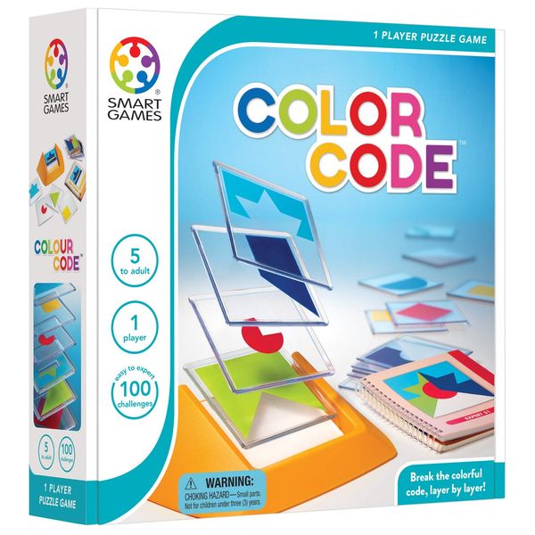 Smart Games - Colour Code, Puzzle Game with 100 Challenges, 5+ Years