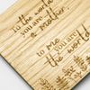 SHG at Home To Me You Are The World Engraved Oak Veneer Coaster for Mum. Sentimental Gift for Mom, for mum for mums, Beige, 9.8cm x 9.8cm