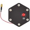 Daikei Sangiyo PH03 Plate Horn Button, Black Anodize/Red