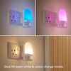 Auraglow Automatic Plug in Colour Changing LED Nursery Night Light with Dusk Till Dawn Daylight Sensor