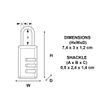 Master Lock 30mm Zinc Combination Padlock with Black Vinyl Cover