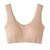 100% Cotton Soft Rakuchin Bra 2 Pieces Beige LL