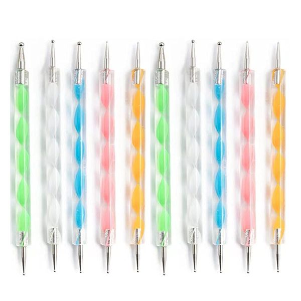 10Pcs Nail Art Dotting Pens Professional Nail Dotting Pens Nail Art Dotting Tools Manicure Dot Pens Nail Art Tools Set for DIY Nail Art