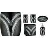 Popular Bath Sinatra Basket, Tissue, Cup, Soap Dish, Toothbrush, Lotion, Black