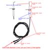 METER STAR 2Pc 38" Ignitor Wire & Ceramic Electrode Assembly Replacement,Ignition Electrode Can DIY Bending for Gas Burner Ceramic Spark Plug Ignition Electrode Replacement