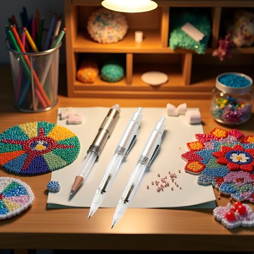2Pcs LED DIY Diamond Picture Pen with Light, Illumination Diamond Picture Art Drill Pen, Art Lighted Applicator Accessories, Drill Bead Tools Accessories, Mosaic Making