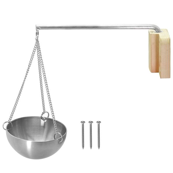 Sauna Aromaschale, Aroma Schüssel Sauna Edelstahl, Sauna Zubehör Sauna Verdampferschale Hängend ätherische Öl Schüssel Sauna Raumzubehör, für Sauna und Spa