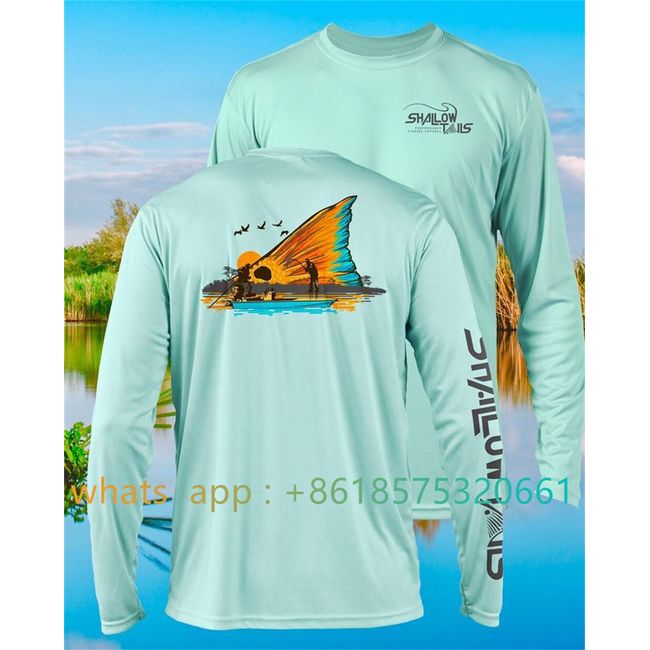 Fishing Jersey Long Sleeve Fishing Shirt Breathable Quick Dry Anti-UV Outdoor Fishing Jersey