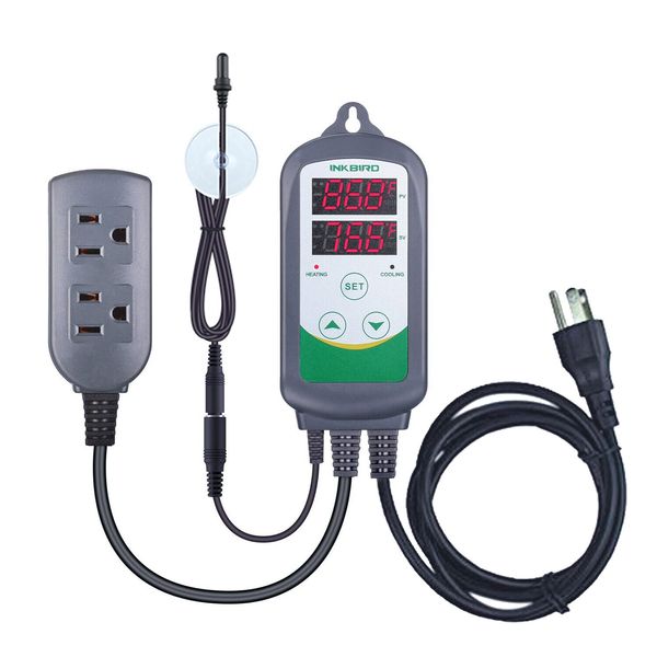 Inkbird Digital Heat Cool Temperature controller ITC-308S Aquarium Plastic Probe