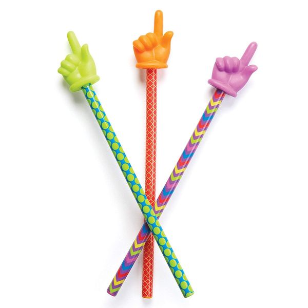 Learning Resources Patterned Hand Pointers - 3 Pieces, Ages 3+ Classroom Pointer for Kids, Reading Pointers for Kids, Homeschool and Classroom Supplies, Back to School