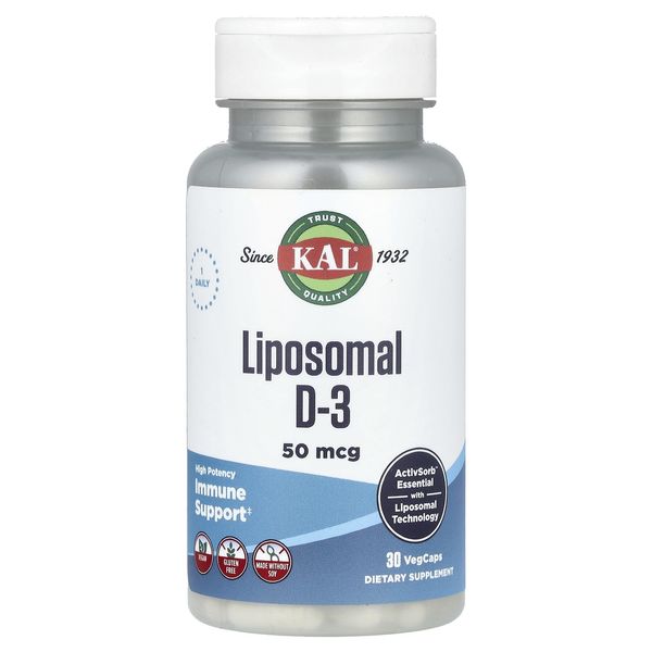 Liposomal D-3, High Potency, 50 mcg, 30 VegCaps