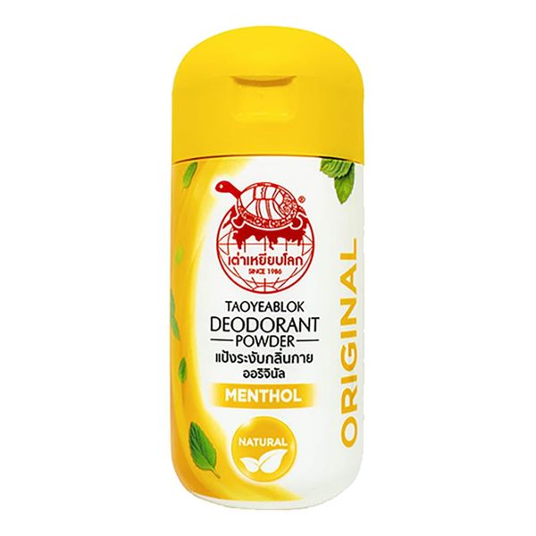 TAOYEABLOK 18148 Taoya Block Foot Powder Original Deodorizer Menthol Deodorant Powder Shoe Deodorant Powder 0.8 oz (22 g) Thailand