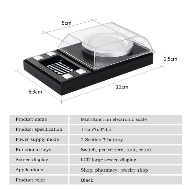 10g/20g/50g/100g Mini Portable Electronic Digital Scale 0.001g