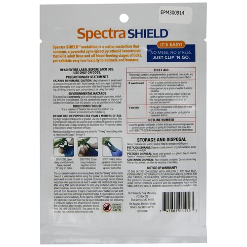 Durvet Spectra Shield Collar Attached Medallion, 56-Pound and Over