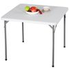 34" Plastic Square Table with Resin Top Game Table for Puzzles Crafting White