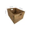 eHemco X-Side Console Sofa Table with 2 Storage Shelves and 3 Wicker Baskets, Coffee