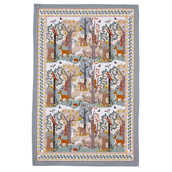 Ulster Weavers Wildwood Tea Towel, 100% Cotton - With Cute Animal Woodland Design - Kitchen and Cooking Gifts for Bakers & Chefs - Homeware & Kitchenware Range