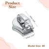 sourcing map 10 Pcs Zipper Sliders, #8 Zipper Pull Replacement for Sewing Bags Coats Jackets Closed-End Pulls Replacing, Silver