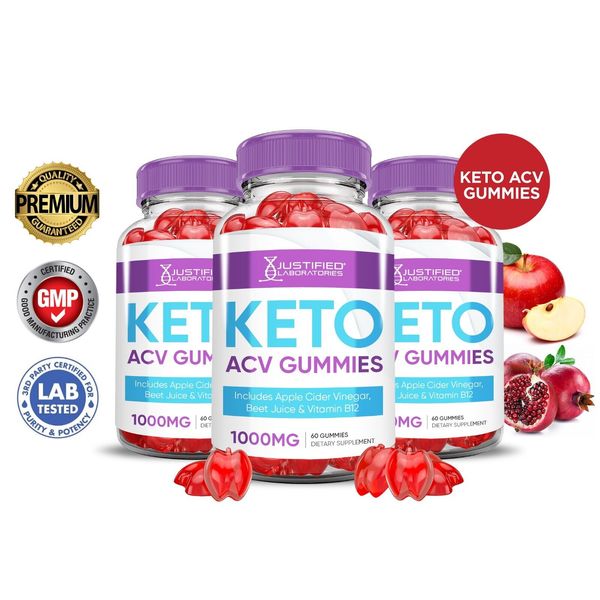 Keto ACV Gummies 1000MG Advanced Apple Cider Vinegar 180 Gummys